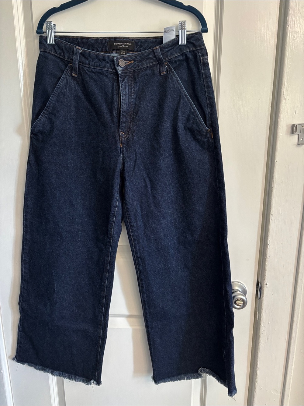 Banana Republic Dark Indigo Wide-Leg High-Rise Jeans